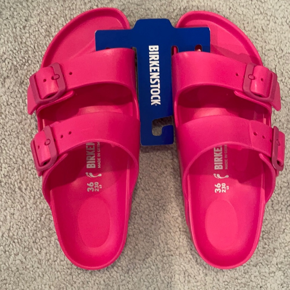 NWT Birkenstock Arizona Eva slide sandal in pink